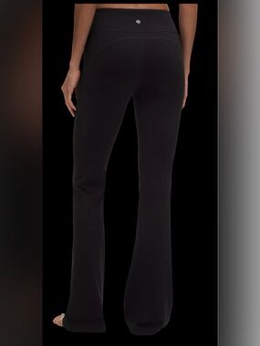 Lululemon High Rise Black Slight Flare Leggings Size 6